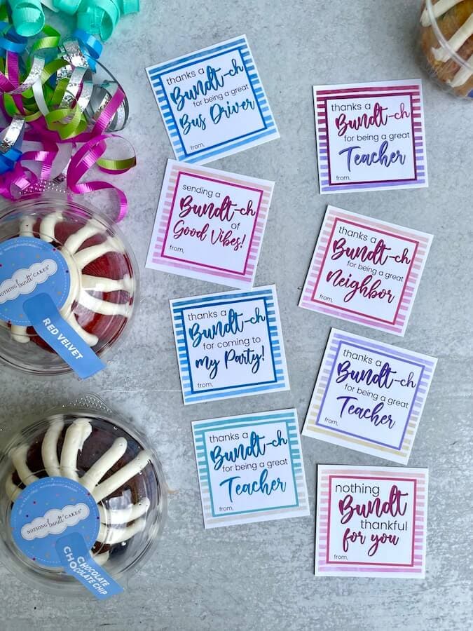 free printable bundt cake gift tags