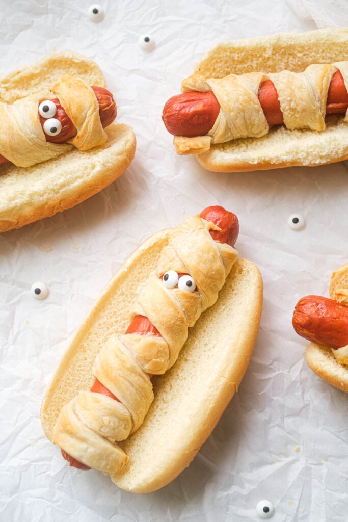 mummy hot dogs made in the air fryer