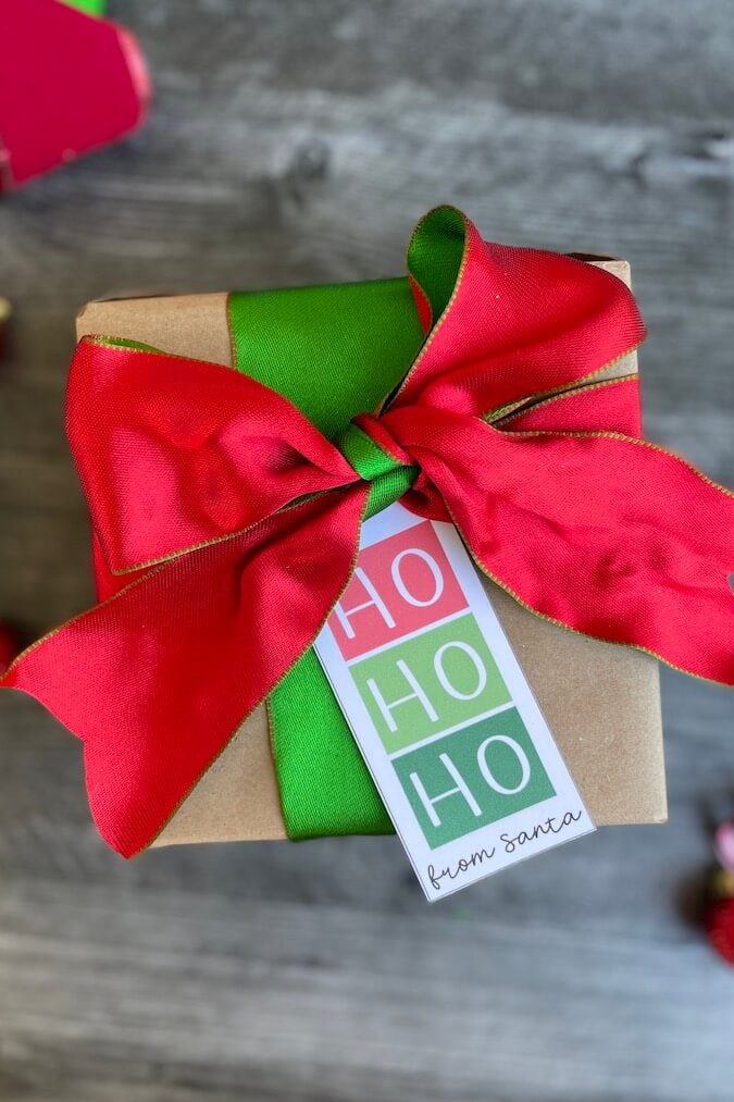 gift tag that says ho ho ho