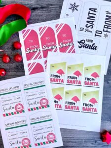 Free Printable Santa Tags - 7 Gift Tag Designs to Choose From!