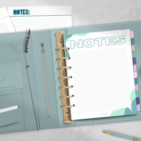 notes page in planner