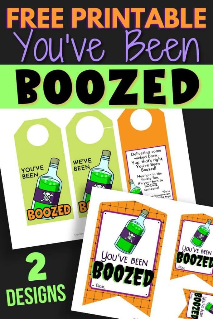 free printable You've been boozed PDF gift tags