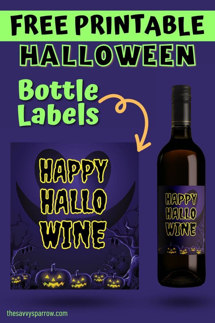 Free Printable Halloween Wine Bottle Labels for Spooky Gifts!