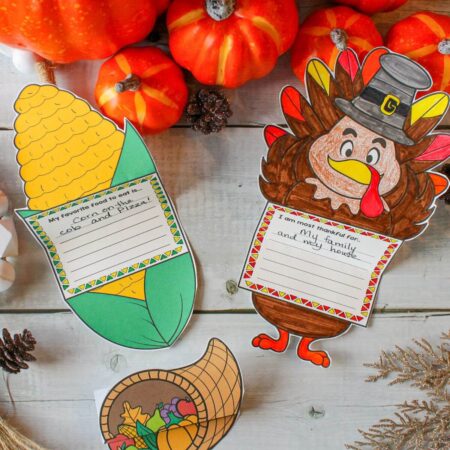 printable I am thankful for Thanksgiving crafts