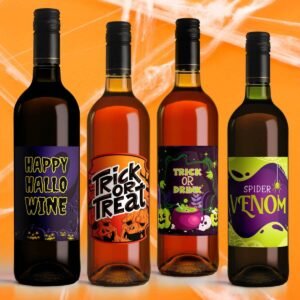 Free Printable Halloween Wine Bottle Labels for Spooky Gifts!