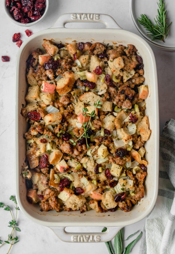 sausage apple and cranberry stuffing