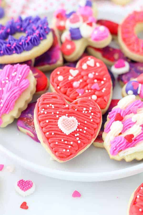 decorated heart shaped cookies