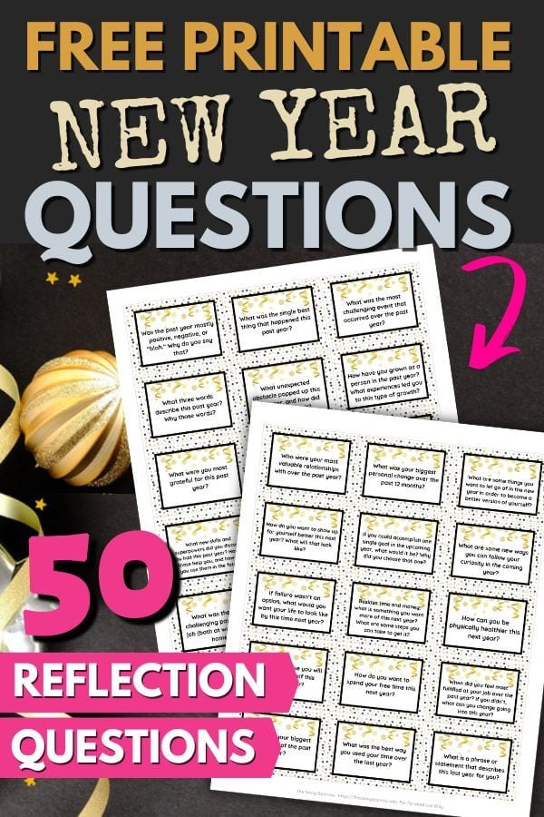 free printable new year reflection questions