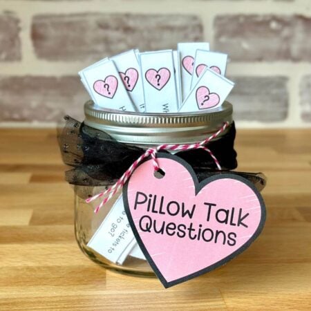 pillow talk questions in a jar