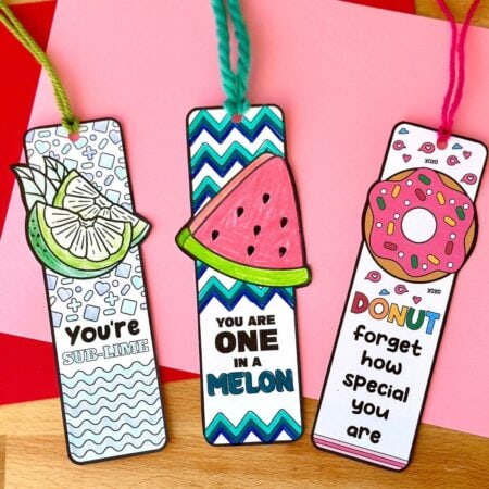 free printable Valentines bookmarks