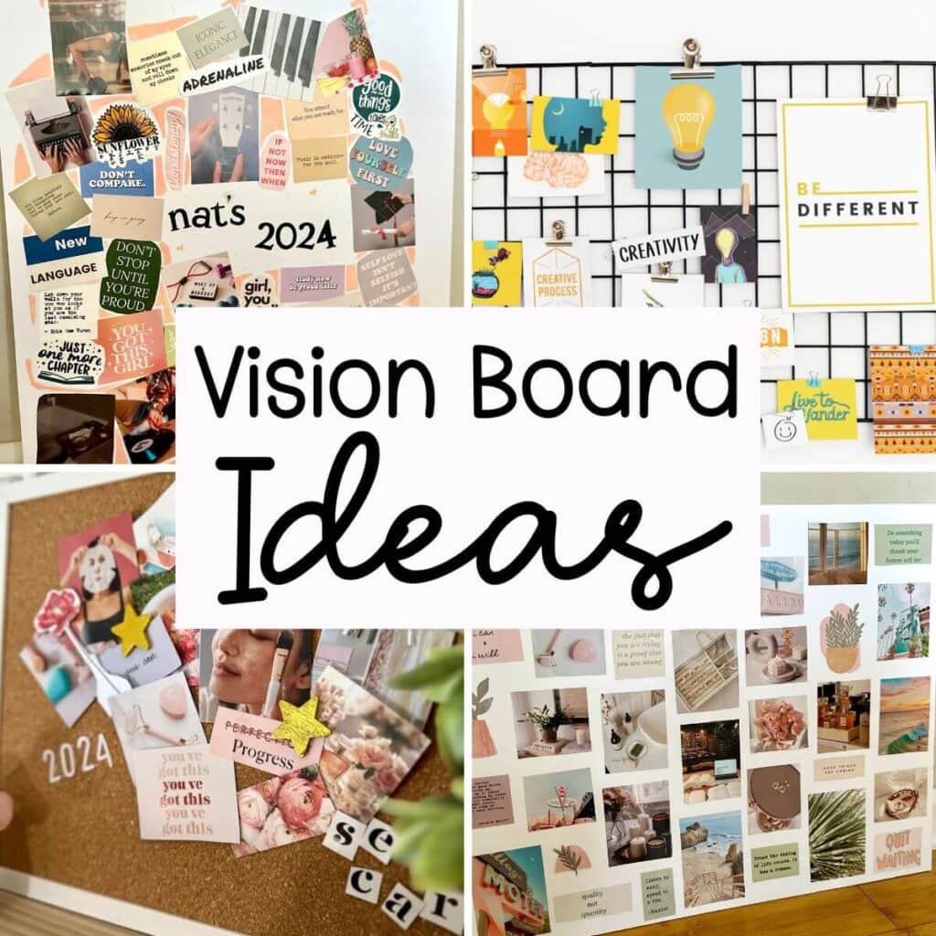collage of vision board ideas