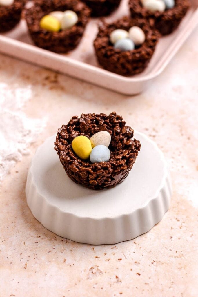 bird's nest cookies made with cereal