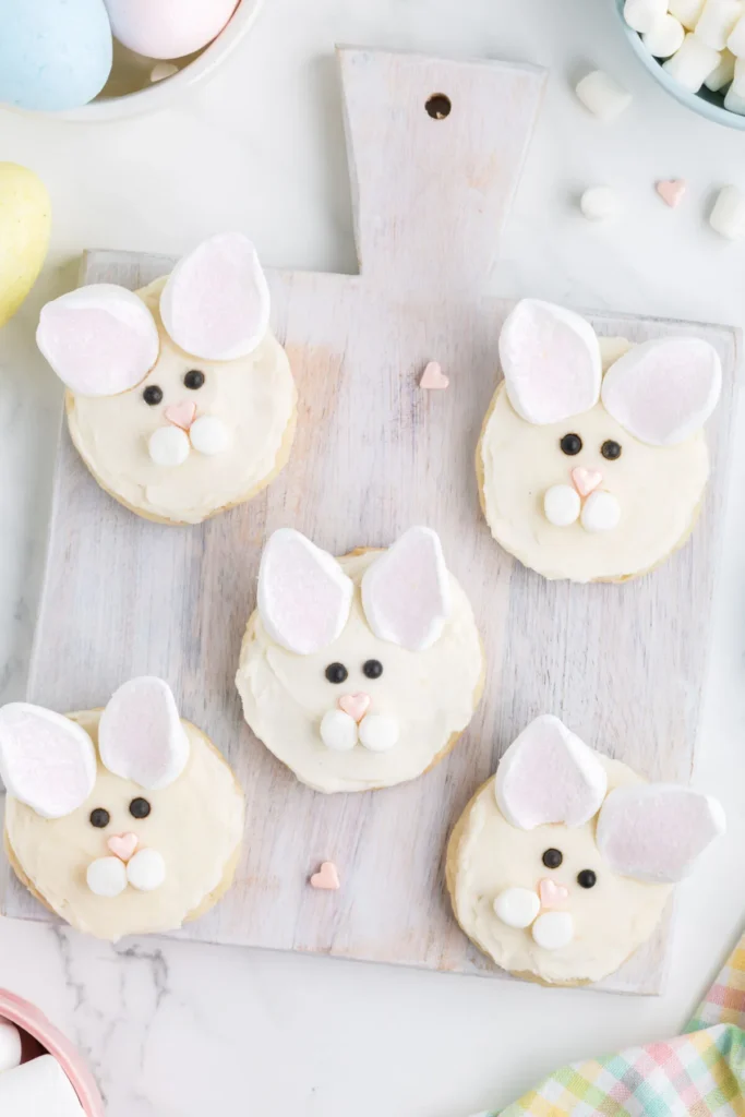 sugar cookies with bunny faces