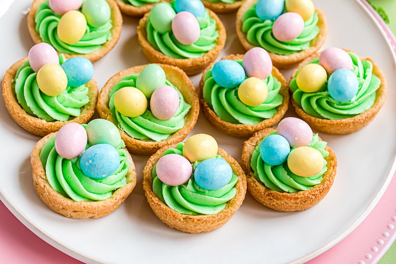 Easter sugar cookie cups with cadbury eggs