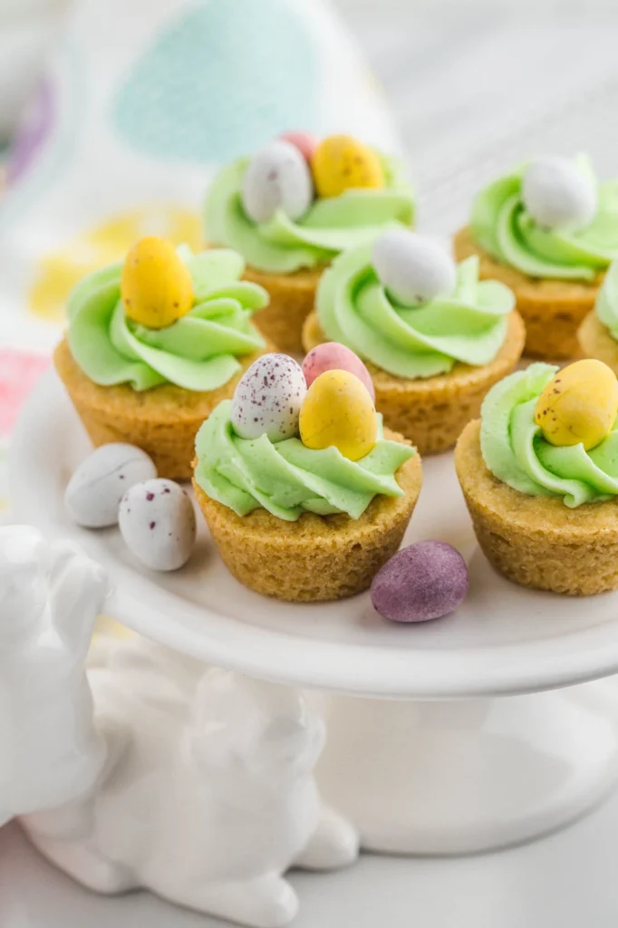 sugar cookie cups with mini candy eggs