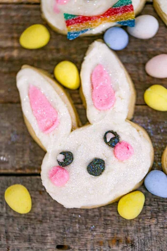 bunny face cookies