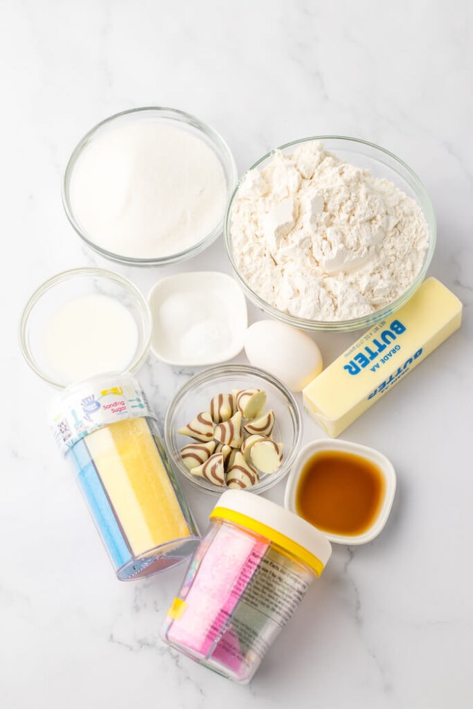 ingredients for Easter blossom cookies
