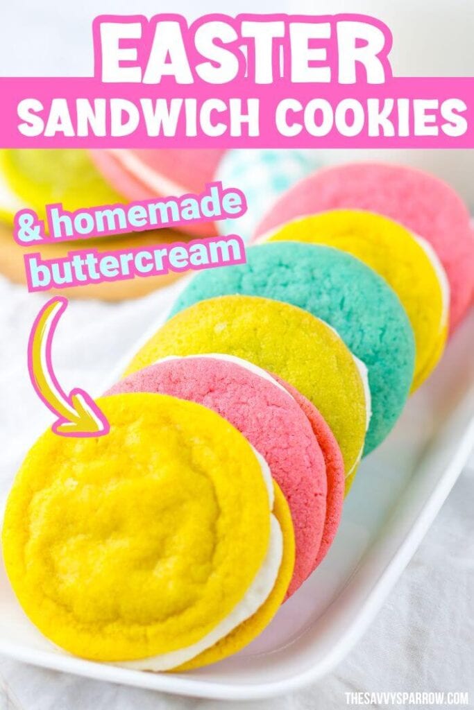 pastel colored Easter sandwich cookies