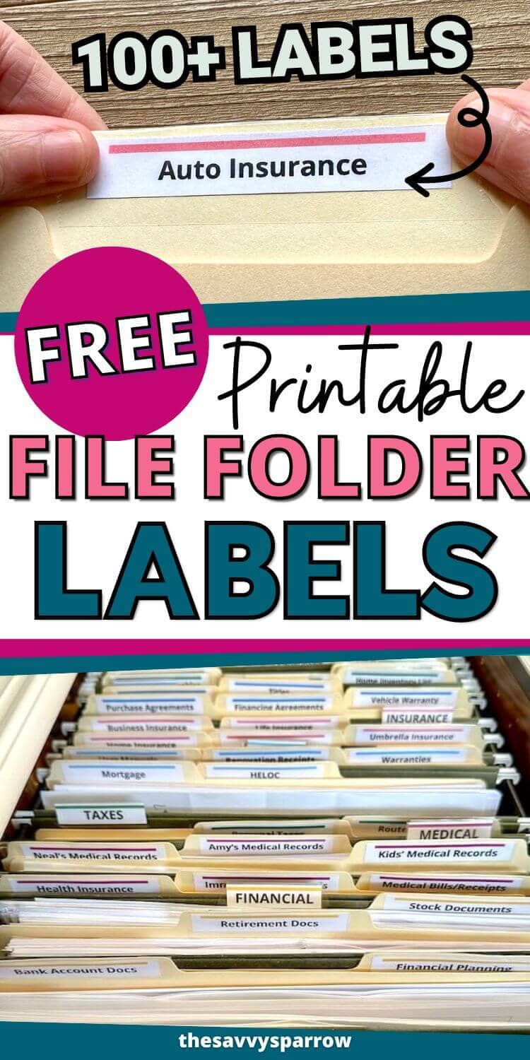 How to Make Your Own File Folder Labels - FREE Template!