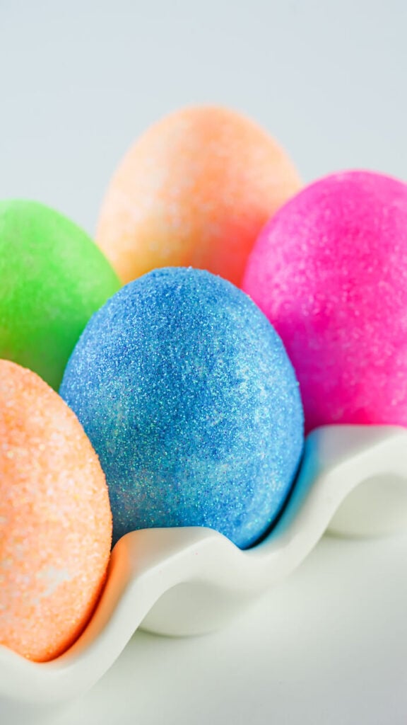 glitter Easter eggs