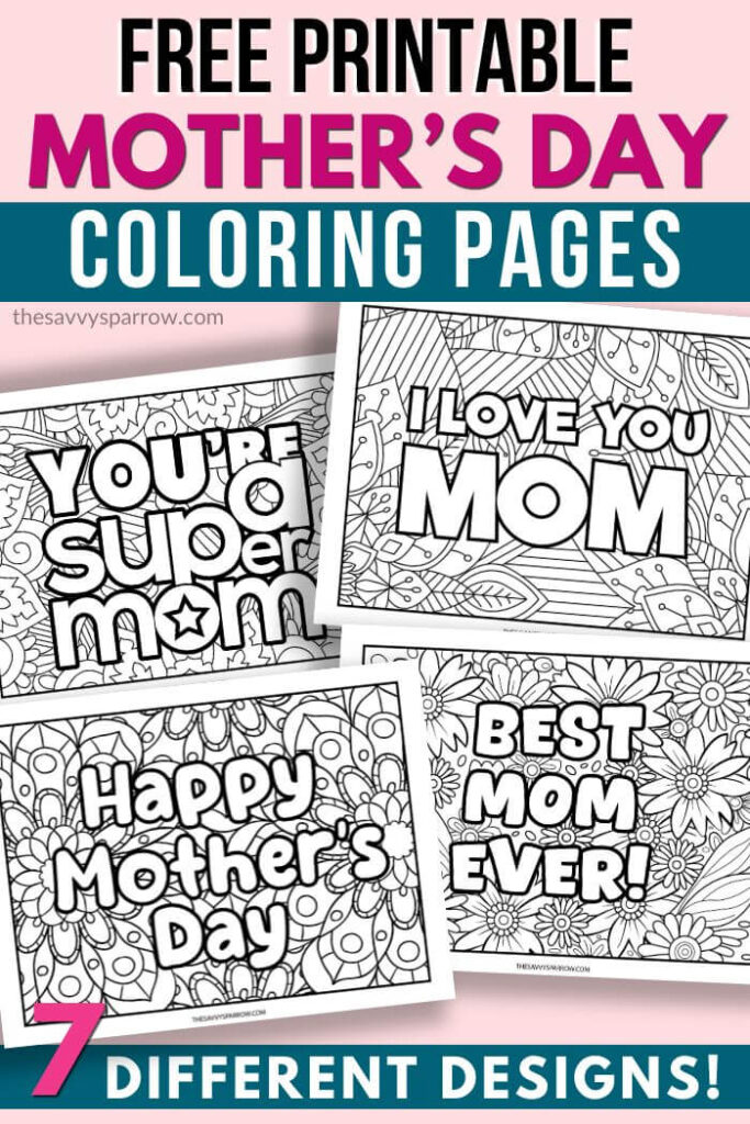 free printable mother's day coloring pages