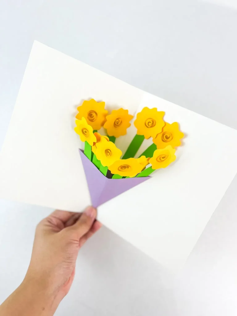 pop up flower bouquet card