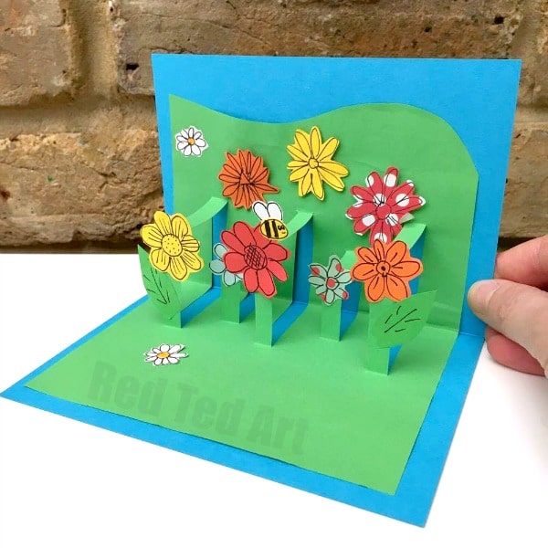 3D mother's day card with flowers