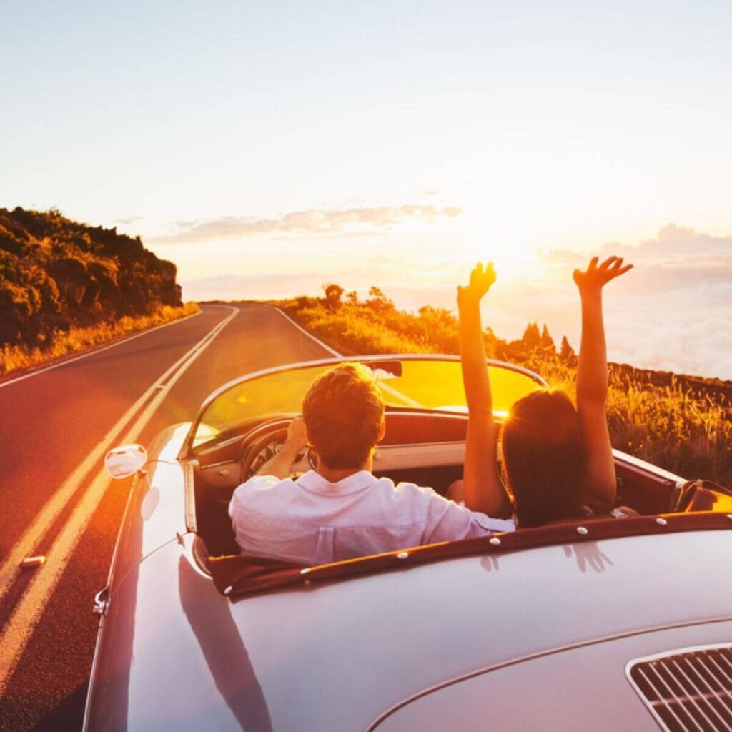 couple on a car date