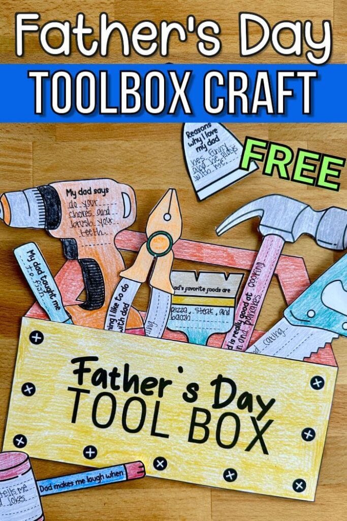 Father s Day Tool Box Craft Free Printable Template For Dad The Savvy Sparrow