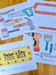 Father's Day Tool Box Craft - Free Printable Template for Dad - The ...