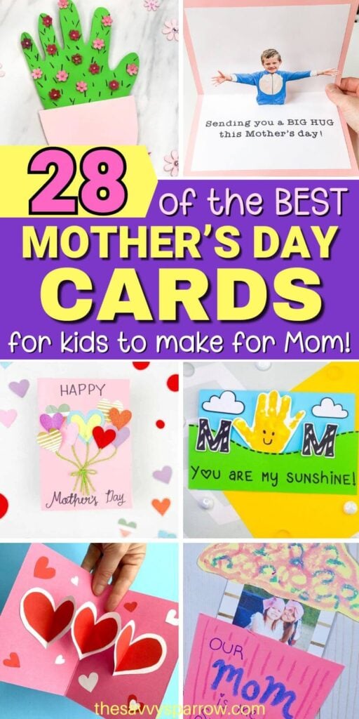 homemade mother's day cards for kids to make