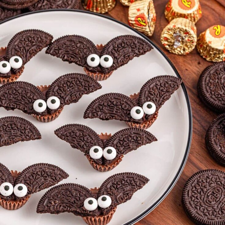 Oreo bats made with Reese's cups