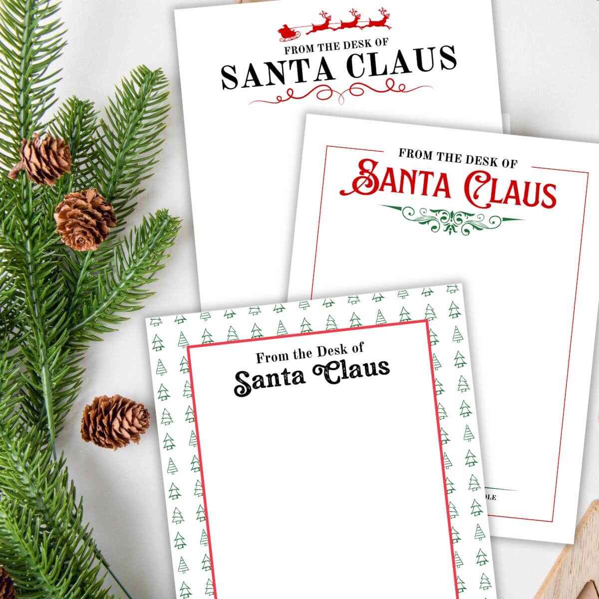 free printable santa letterhead - 7 templates to choose from - the
