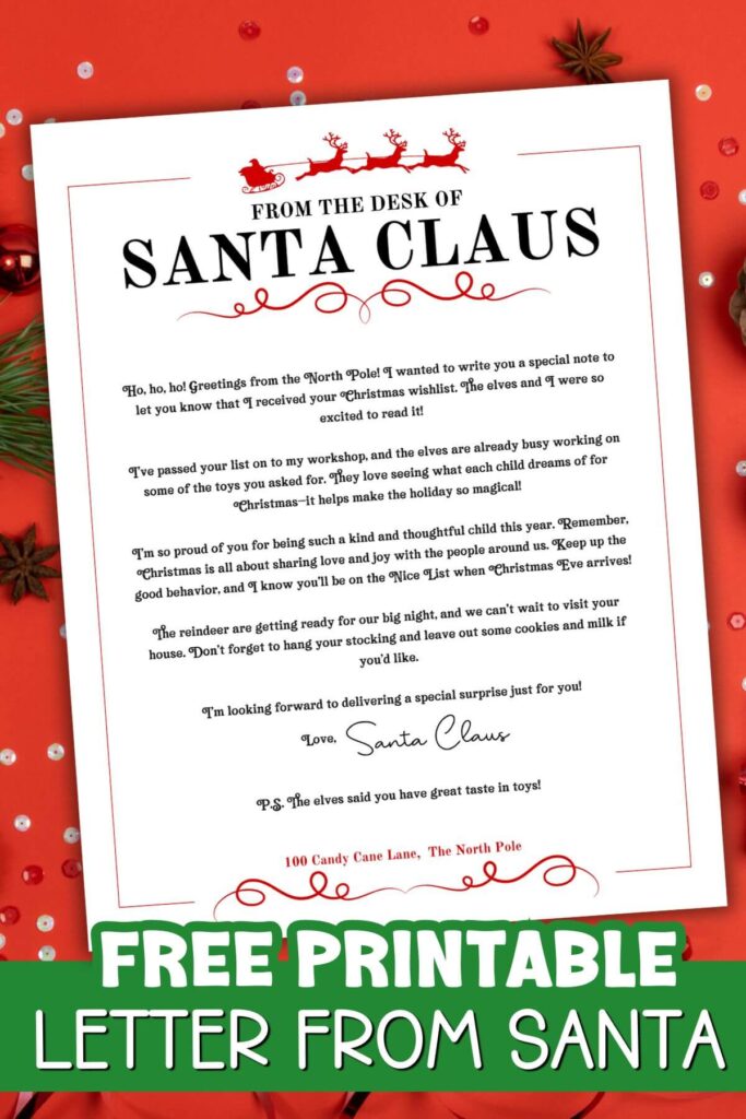 letter from santa claus