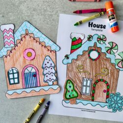 gingerbread house Christmas crafts for kids