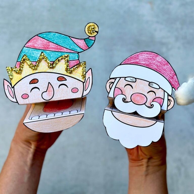 printable Christmas hand puppets