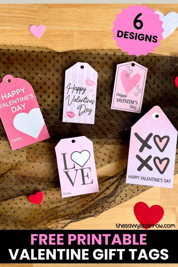 free printable valentine tags