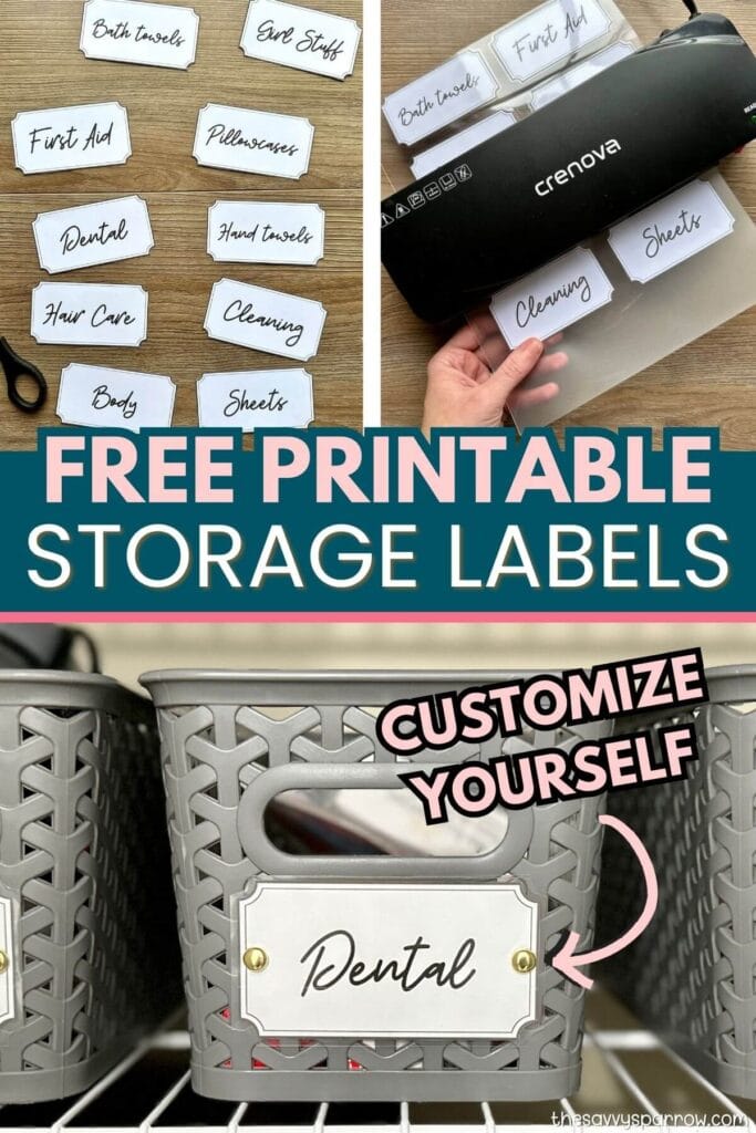 free printable storage basket labels