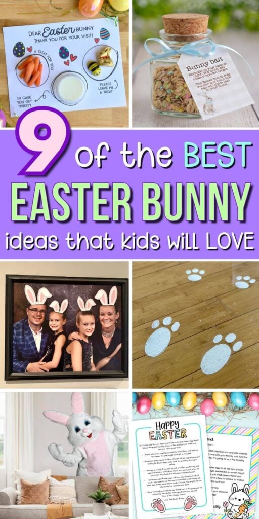 Easter bunny ideas like bunny bait, letters from the Easter bunny, and bunny footprints