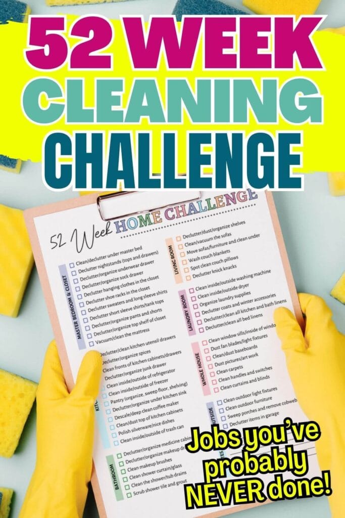52 week home cleaning challenge PDF