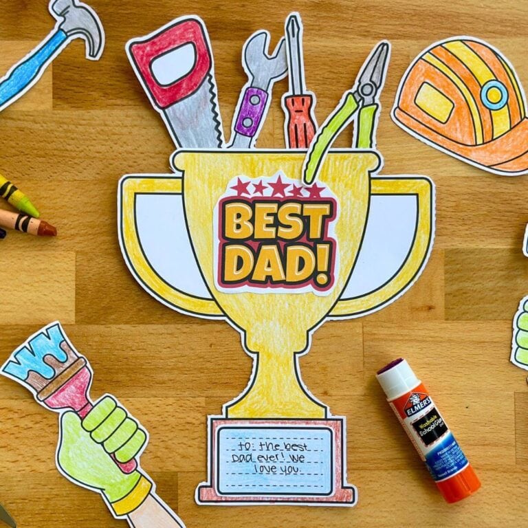 best dad ever trophy craft for Father's Day