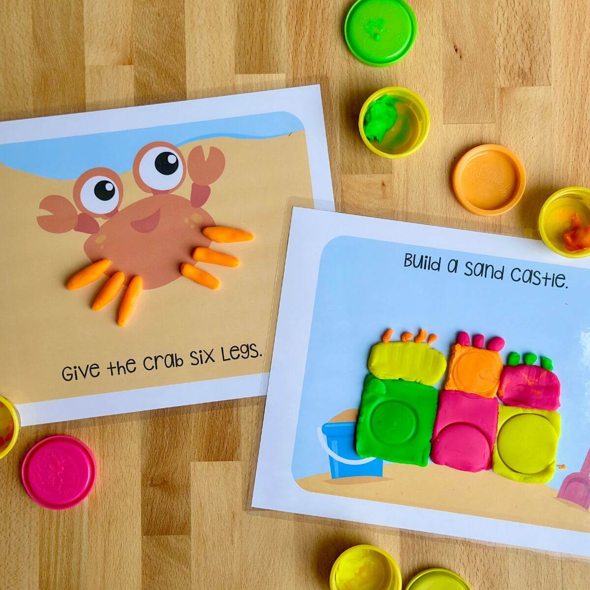 summer playdough mats for kids