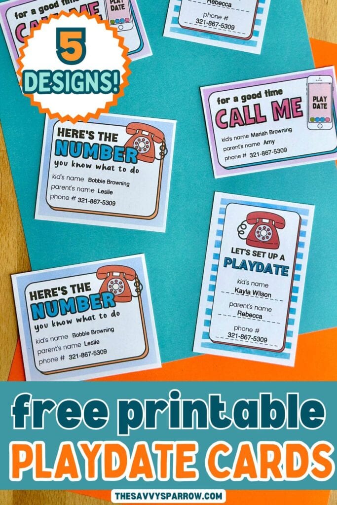 free printable playdate cards for kids