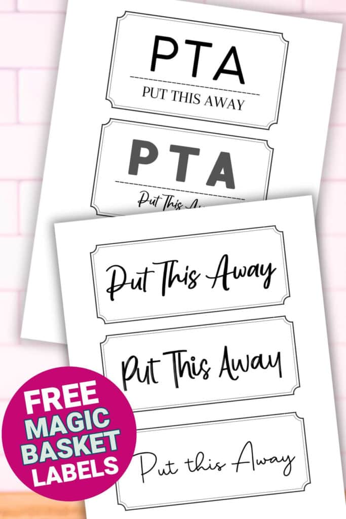 free printable labels for a magic basket