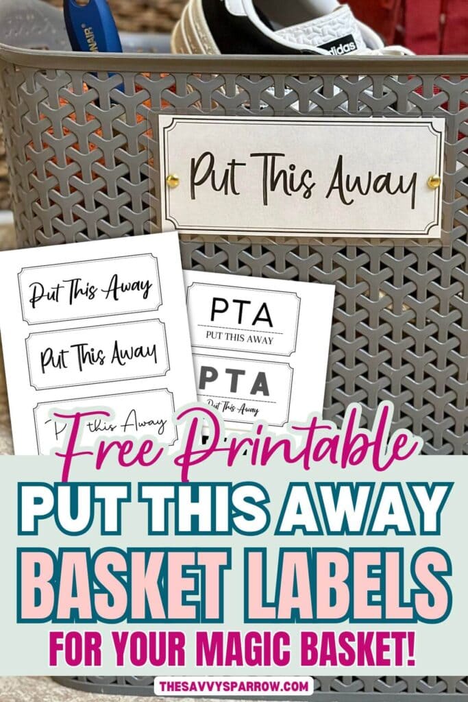 free printable basket labels for the basket method of cleaning