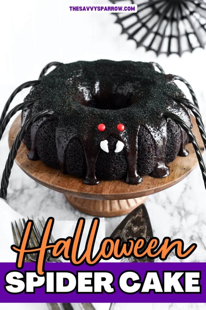 halloween spider cake