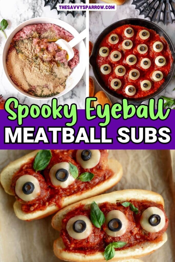 spooky eyeball meatball subs