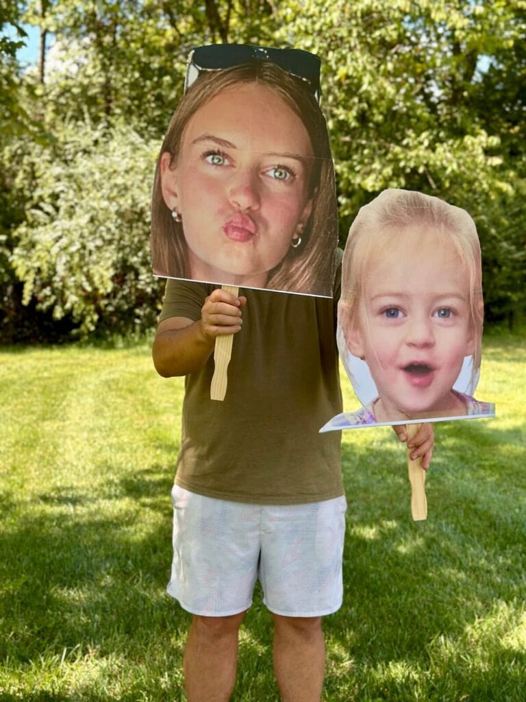 big head cut out signs