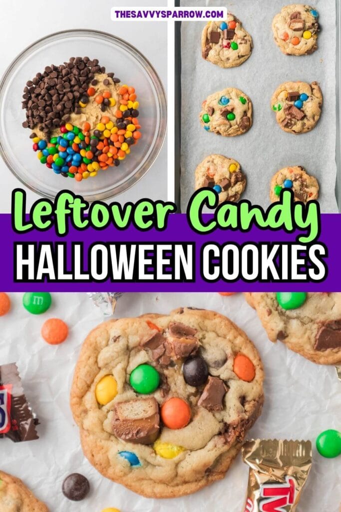 candy bar cookies made with leftover Halloween candy