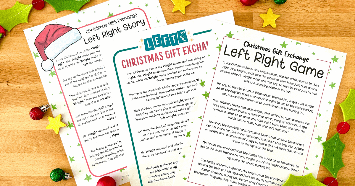 Left Right Christmas Game Free Printable Gift Exchange Idea The Left Right Christmas Game Free Printable Gift Exchange Idea The